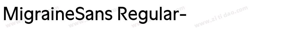 MigraineSans Regular字体转换